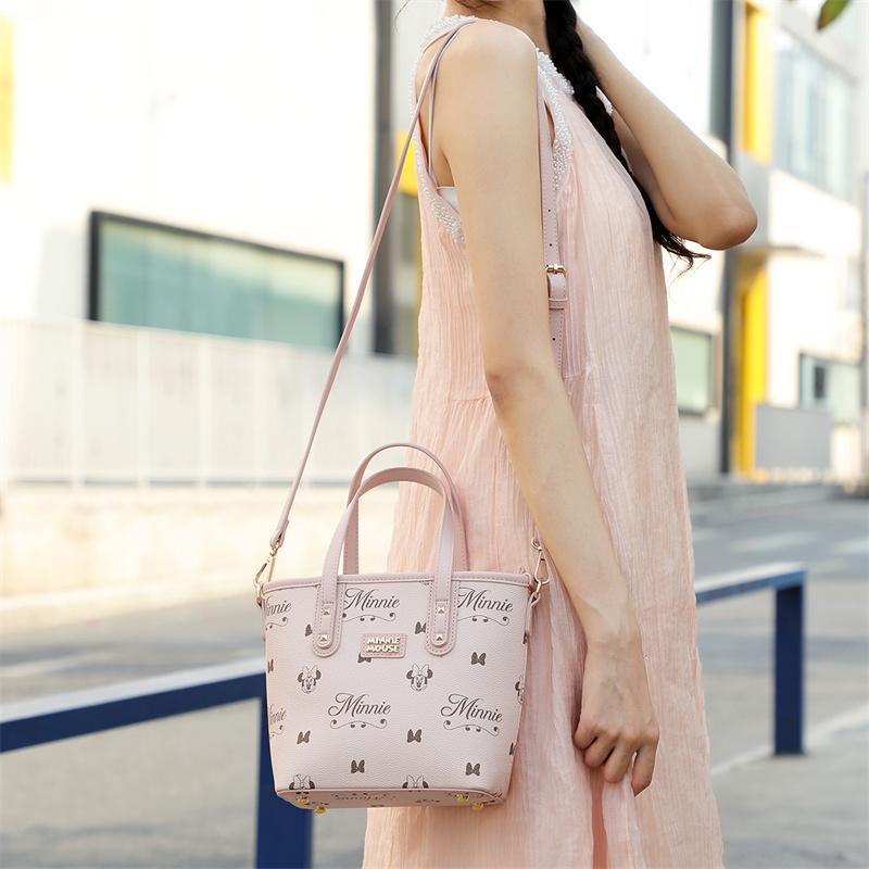 New Disney Minnie Series Synthetic Leather Shoulder Bag, Crossbody Bag, Handbag Regular Women's Pink DHF22691-BA