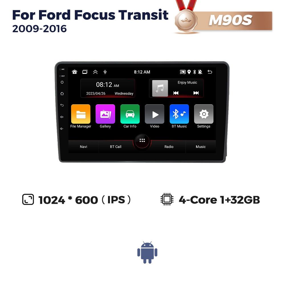 Navifly 8Core 2Din Android автомобильное радио для Ford Focus II C-Max S-Max Fusion Transit Galaxy Kuga 2006-2011 мультимедийный проигрыватель GPS BT