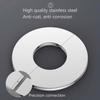2 шт. Серебряная крышка из нержавеющей стали, круглая, самоклеящаяся, круглая, разделенная крышка для унитаза