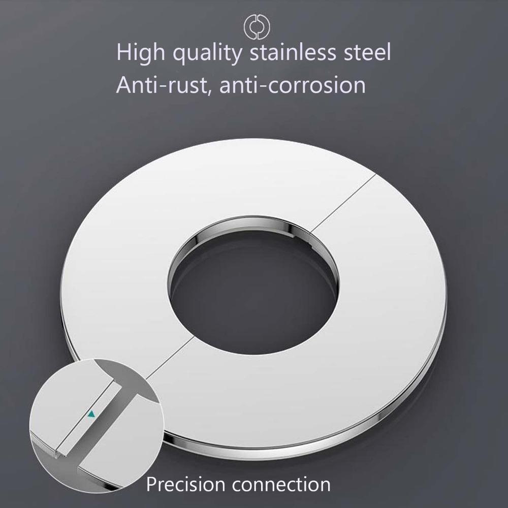 2 шт. Серебряная крышка из нержавеющей стали, круглая, самоклеящаяся, круглая, разделенная крышка для унитаза