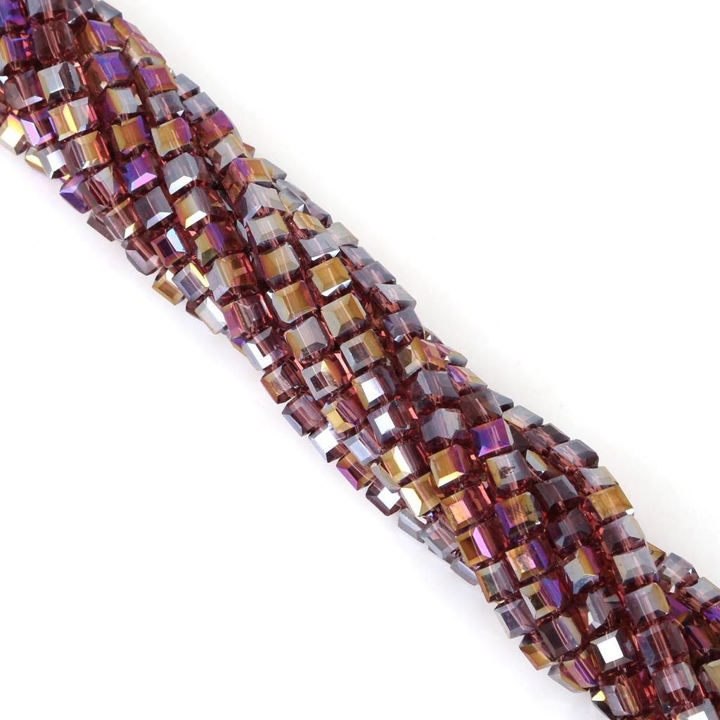 Квадратной формы австрийские хрустальные бусины кубические стеклянные свободные разделительные бусины для изготовления ювелирных изделий DIY аксессуар