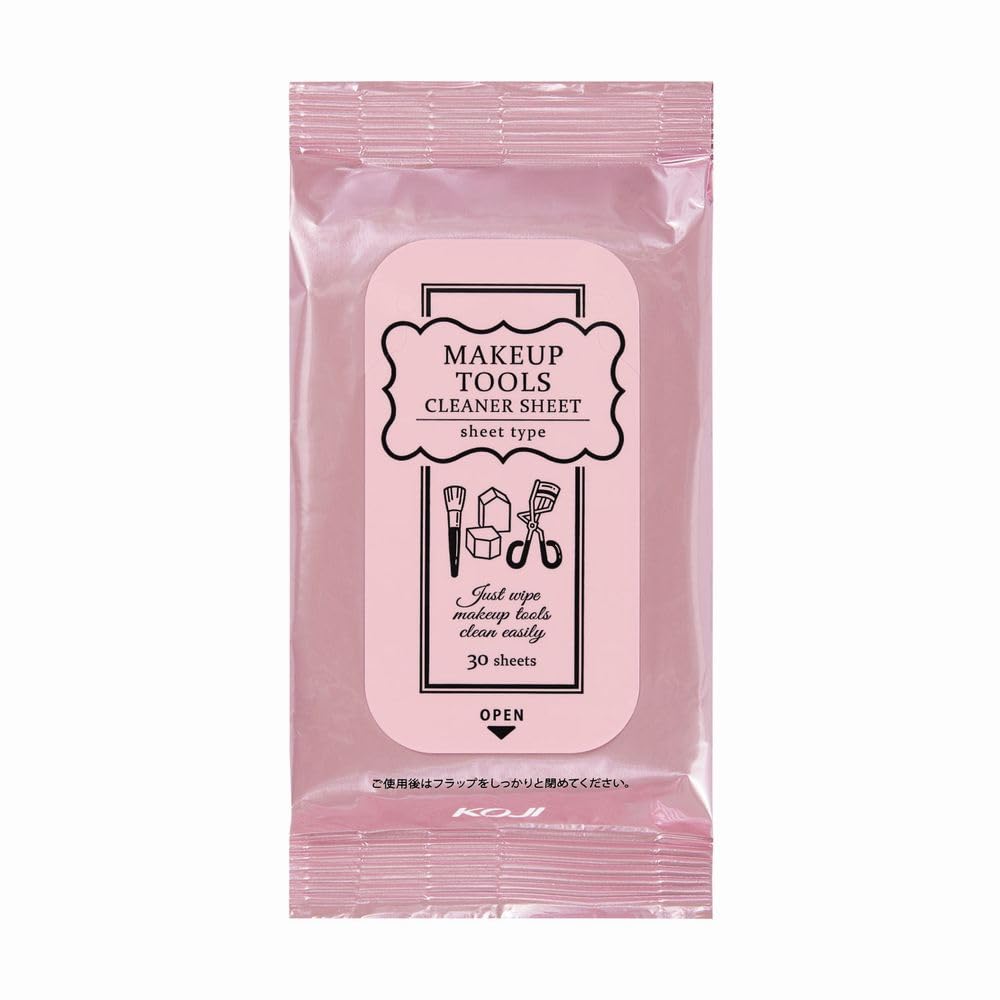 Makeup Tool Cleaning Sheets (30 sheets): Removes dirt from makeup tools and brushes. No rinsing