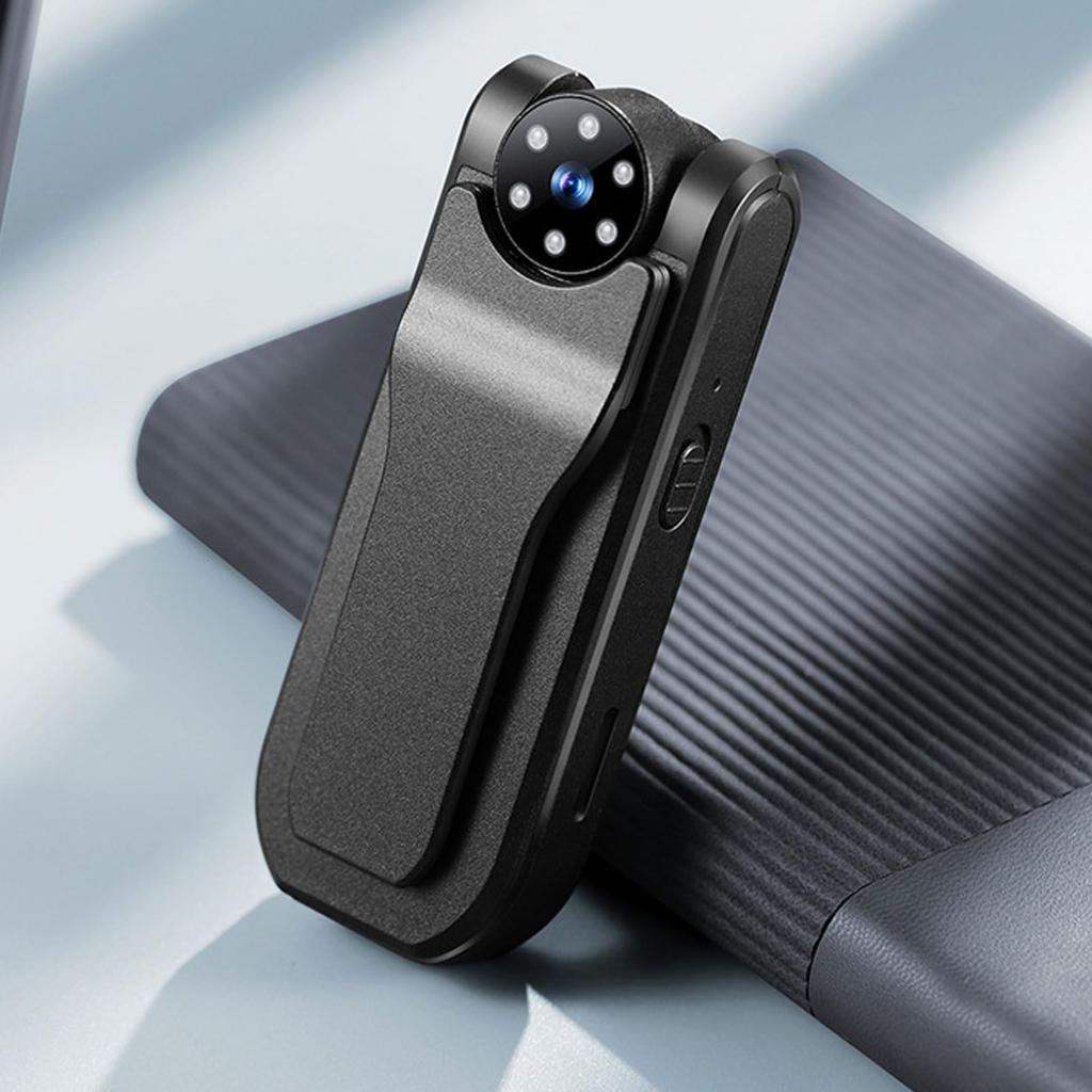 4K Mini Body WiFi Pocket Worn Wearable Small Video Recorder with Rotatable Lens and Night Vision Sports Camera Police Body Cam for Law Enforcement