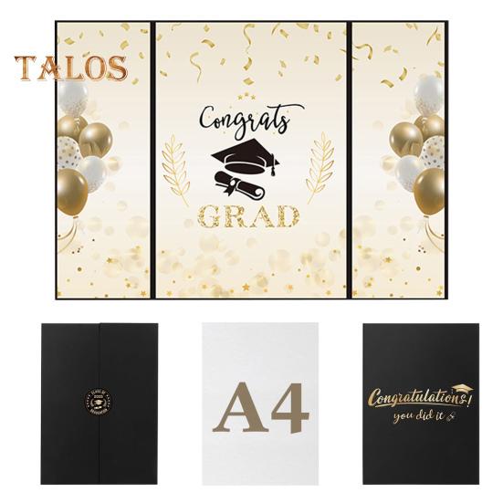 Книга для подписей на выпускной Книга для гостей на выпускной в колледже и средней школе Золотая черная доска для подписей для вечеринок по случаю выпускного