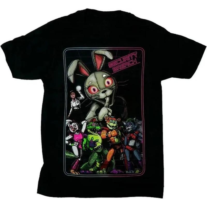 P21 игра FNAF В Фредди Футболки для мужчин и женщин одежда 2025 новый Графический уличный стиль 100% Хлопок