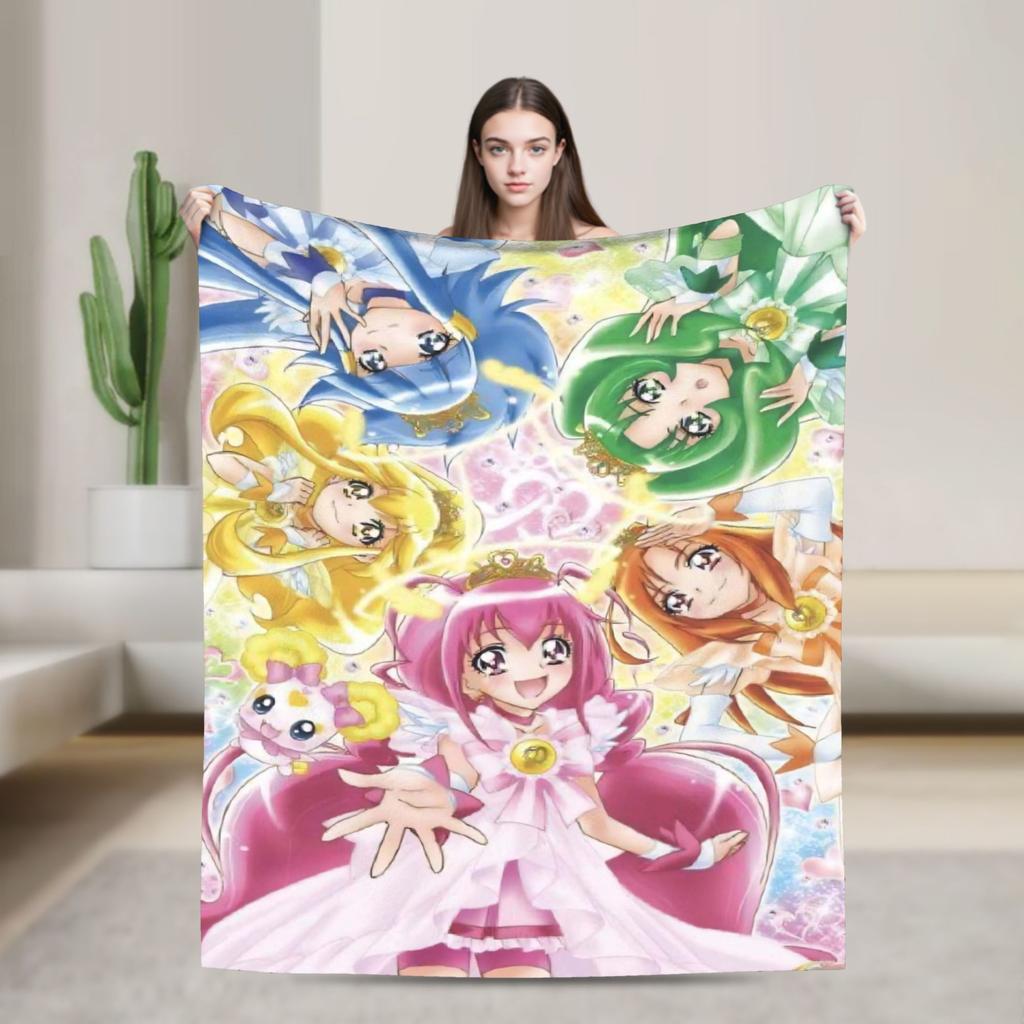 Mermaid Melody Pichi Pichi Pitch Flannel Blanket Winter Warm Throw Blanket for Kids Couch Chair Funny Bedspread Sofa Bed Cover