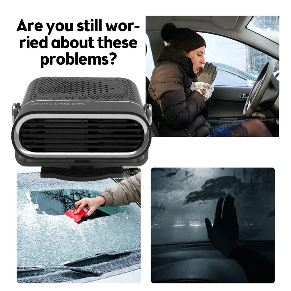 Портативный электрический автомобильный обогреватель 12 В/24 В, вентилятор для быстрого нагрева, оконный вентилятор, обогреватель лобового стекла, запотевающий вентилятор для экрана