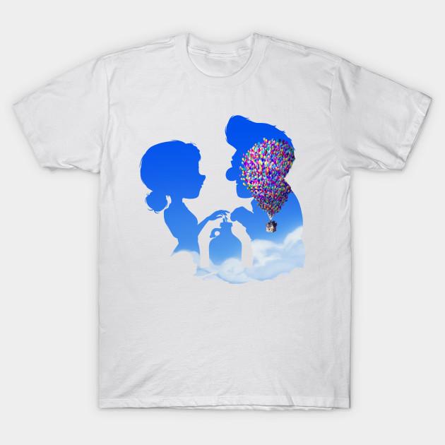 Asian Size Men Print T-shirt Ellie And Carl No-Cut Heat Transfer Print Cotton Tshirt