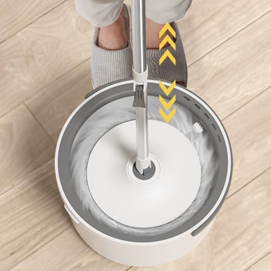 Швабра с выдвижной ручкой, вращающаяся на 360 градусов, для влажной и сухой уборки полов, ведро для швабры из микрофибры