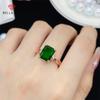 Новые модные темпераментные кольца принцессы квадратной формы, зеленые открывающиеся кольца для женщин, циркониевые кольца для помолвки, изысканные великолепные ювелирные изделия, подарок