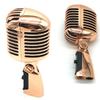 Аудио микрофон Ретро микрофон реквизит винтажный микрофон универсальная подставка совместимая с живым HD звуком караоке студийная запись имитация реквизита