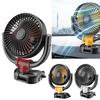 12 В/24 В автомобильный вентилятор охлаждения с вращением на 360 градусов, малошумный вентилятор для приборной панели, летние автомобильные аксессуары