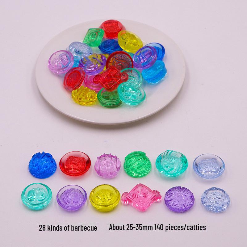 Kids' Gemstone Treasure Shell: Acrylic Diamond and Conch Archaeological Toy.