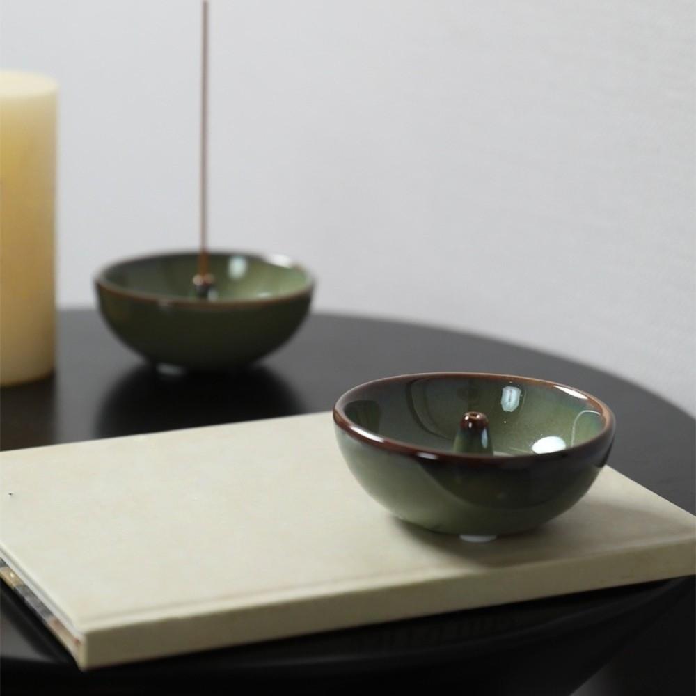 Zen Style Incense Stick Burner Round Agarwood Tray Spiritual Practice Incense Holder  Yoga