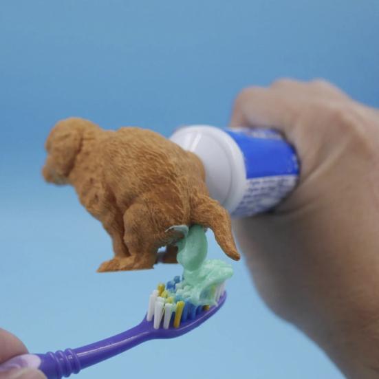 Yousheng какающая собака зубная паста крышка забавный колпачок зубная паста дозатор зубная паста щенок выдавливатель зубной пасты кляп подарок для друзей