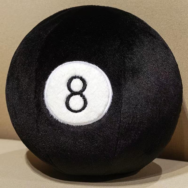 Realistic Billiard Ball Plush Toy Pillow Colorful Educational Ornament Keychain Pendant Cute Soft Balls Doll Kids Comfort Gift