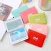 Cute Candy Color Cartoon Bow Card Holder 12-Slot PVC Solid Color Fashion Simple Id Card Business Bank Card Bag for Women Wallet