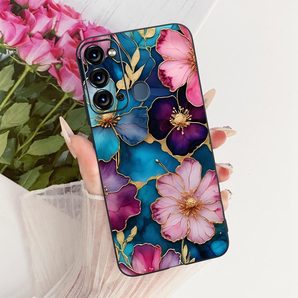 Soft Clear Silicone Casing For Itel Vision 3 Turbo Phone Case Vision 2S Cover Cartoon Cat Dragon Flower Butterfly Pattern Coque