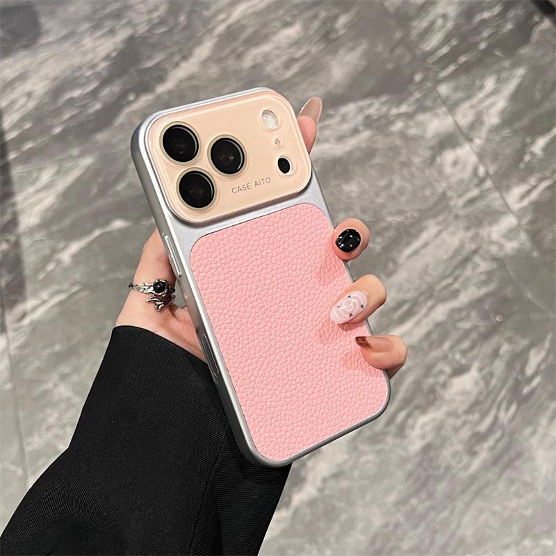 Защитный чехол с ретро-текстурой личи для Apple 16 Pro Max, подходит для 14/15 Pro