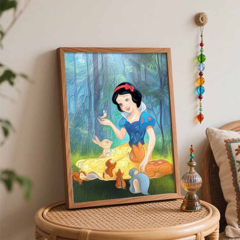 Disney Анимация цифровая масляная живопись Белоснежка сделай сам ручная роспись раскраска домашний декор, набор для рисования по номерам настенное искусство на заказ