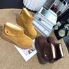 Thick-soled Versatile Rear Zipper Snow Boots Autumn and Winter New Waterproof Table Piled Thickened Matte Warm Short Boots