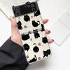Забавный Черный Кот Модный Чехол для Телефона Samsung Galaxy Z Flip 3 4 5 6 7 Жесткий Складной Z Flip4 Прозрачный ПК Чехол-Защита Подарок