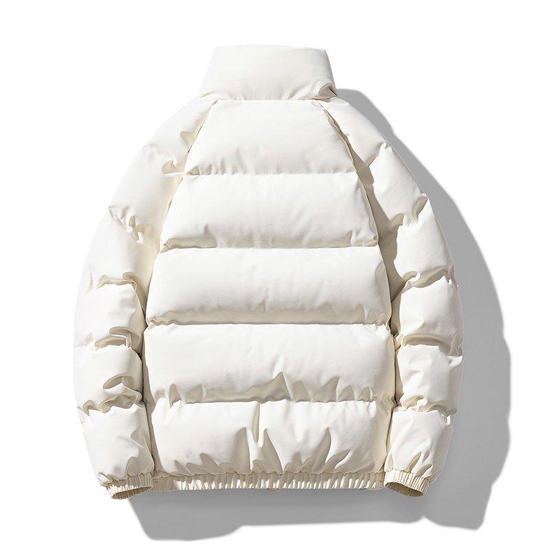 2025 Men's Hong Kong Style Loose Stand Collar Winter Cotton Jacket