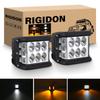 2pcs 60W Fog Light Spot LED Strobe Light Bar 3 Side Amber &