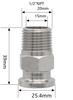 1/4" 3/8" 1/2" 3/4" 1" -4" NPT Наружная резьба x 0.5" 0.75" 1.5" 2" -4" Соединение Tri Clamp Трубопроводная арматура Нержавеющая сталь 304 316L Санитарная