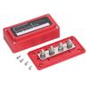 Busbar Terminal Block, Power Distribution Block with 4 Terminal Studs, Busbar Box, M8, DC 48V, 300A (Red)
