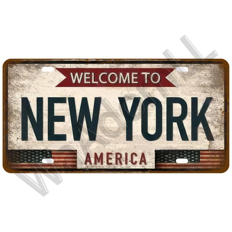 Город, штат, США, жестяная вывеска, винтажная металлическая вывеска, жесть, ретро-металлический постер, домашний декор для стен, бара, паба, клуба, украшения