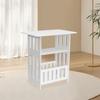 2 Tier Storage Table Bedside Organizer for Office Dorm Sofa Cafe