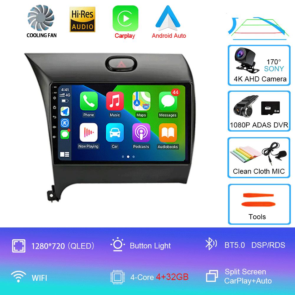 Android14 Carplay Auto For KIA K3 CERATO FORTE 3 YD Tuner 2013 2014 2015 2016 2017 video Player Multimedia Car Radio WIFI+4G DSP