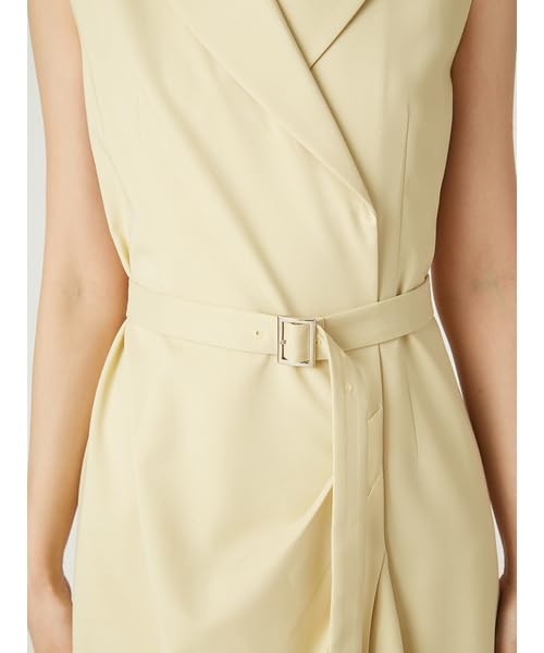 FRAY Draped Tailored Gilet Dress FWFO252088 YEL I.D. Women's