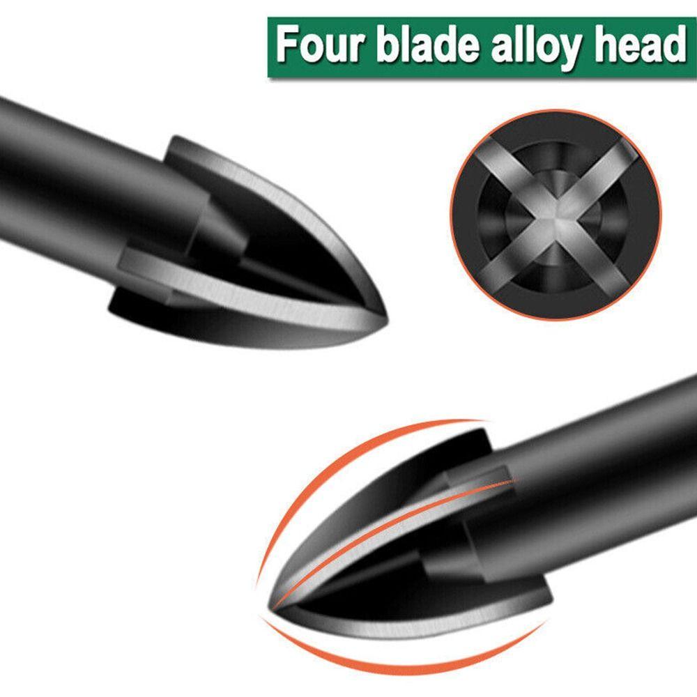 Набор сверл из сплава черного цвета с шестигранным хвостовиком, 7 шт., набор многофункциональных сверл по бетону, 7 шт.