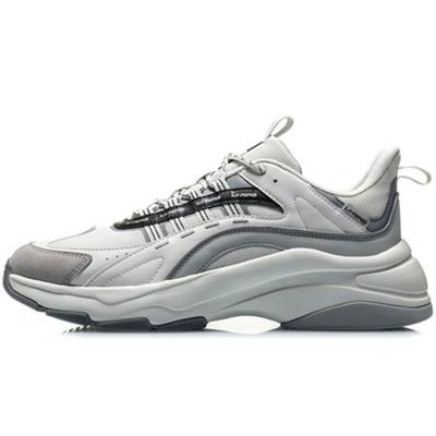 Li Ning Классические повседневные дышащие кроссовки с низким верхом для бега мужские кроссовки Cloud-White AGCQ115-2