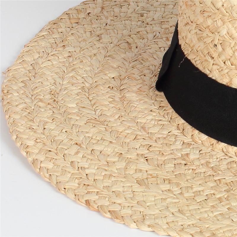 Chic Faceboosummer Handmade Raffigrass Big Brim Fedoras Cap Men Women Panamjazz Hat