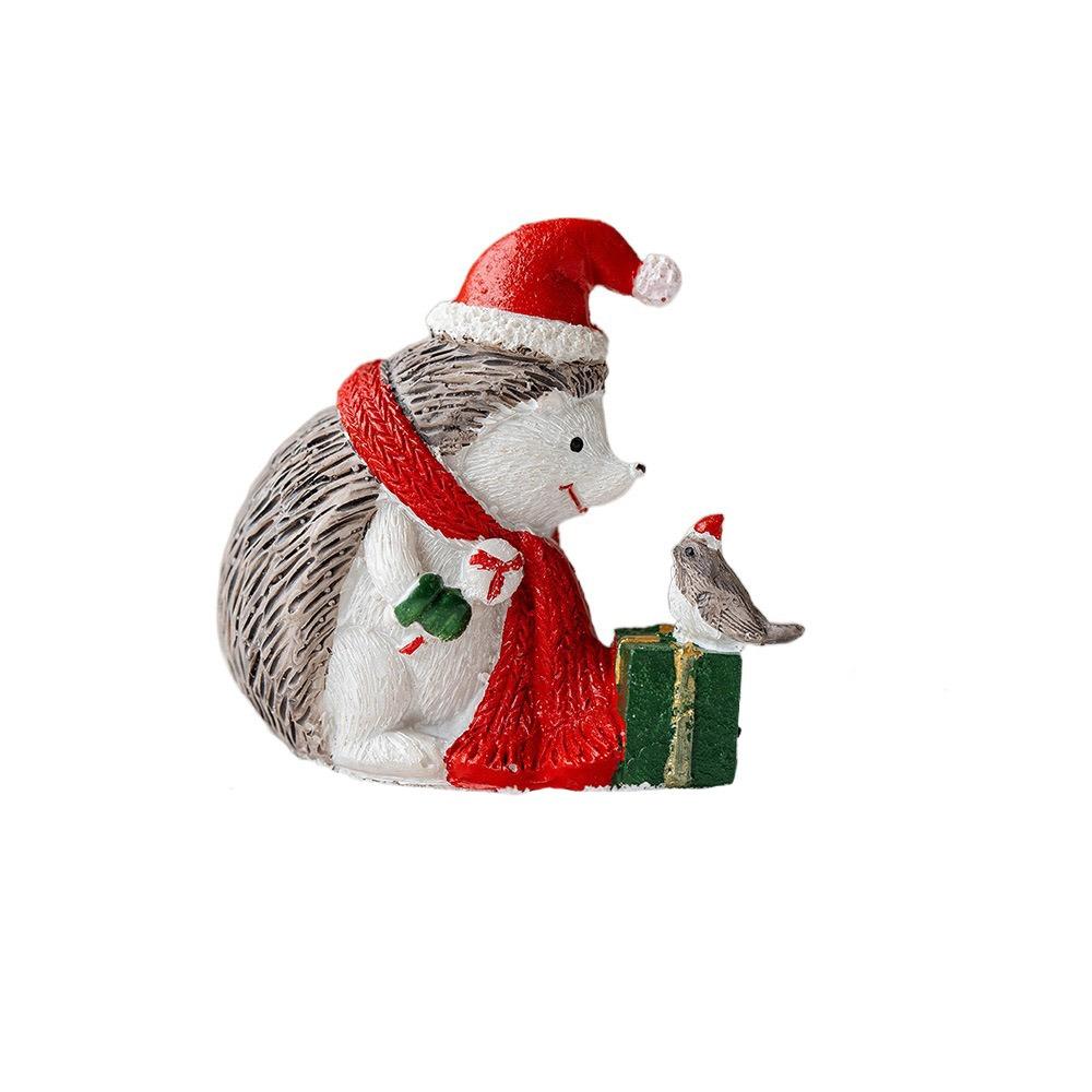 Рождество Изделия из смолы Рождественская елка Статуэтки Ручная работа Фестиваль Миниатюрная фигурка домика Милое настольное украшение Рождественское украшение