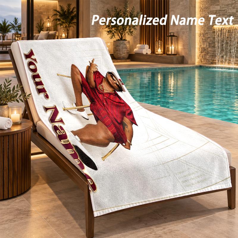 Bruno Mars Custom Name Beach Towel Large Soft Towel for Indoor Bathroom Outdoor Beach