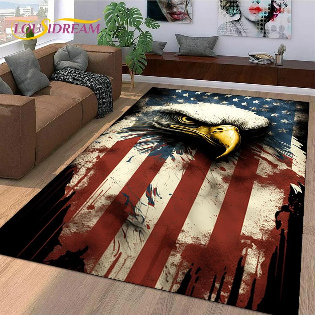 3D Cute Owl Eagle Birds Cartoon Carpet Rug for Bedroom Living Room Home Sofa Decoration,Children Game Large Decor Floor Mat Gift
