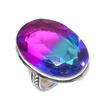 Bi-Color Tourmaline Handmade 925 Sterling Silver Jewelry Ring Size 7 S8Q88