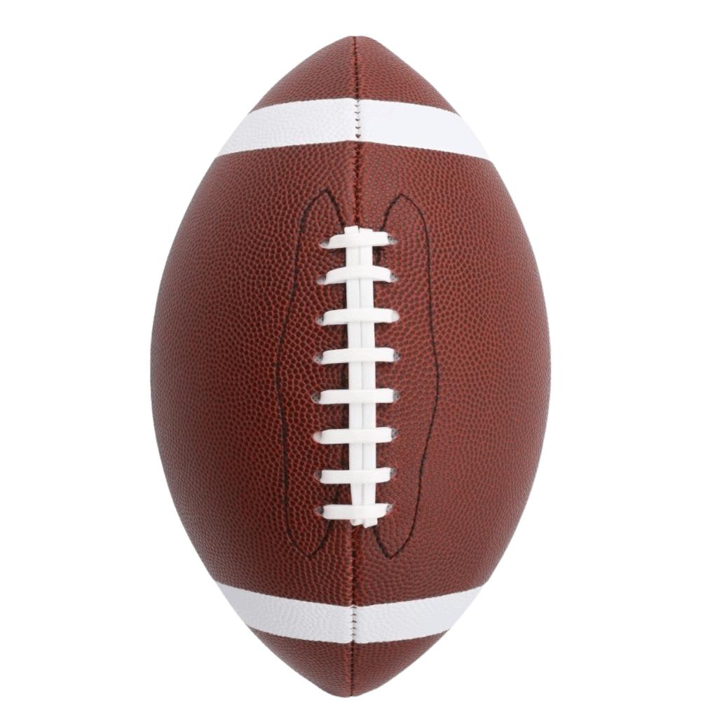 PU Leather Training Football Brown Rugby Ball Comfortable Grip Sports Ball Game Play