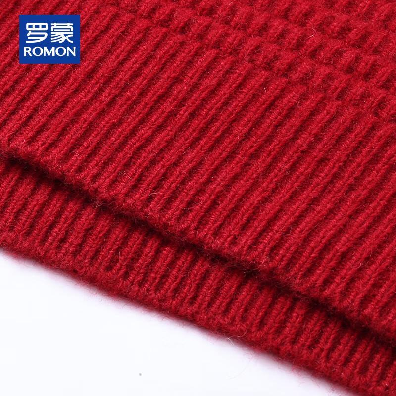 ROMON Men's 100% Pure Wool Half-Zip Pullover Sweater