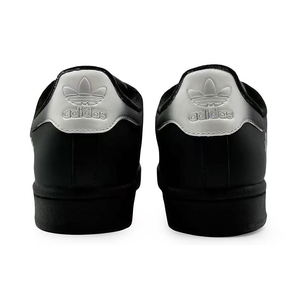 adidas Originals Superstar 2 Кожаные Низкие Скейтбордические Кроссовки Унисекс Черно-Серебристые JI0079(Команда1284- S)
