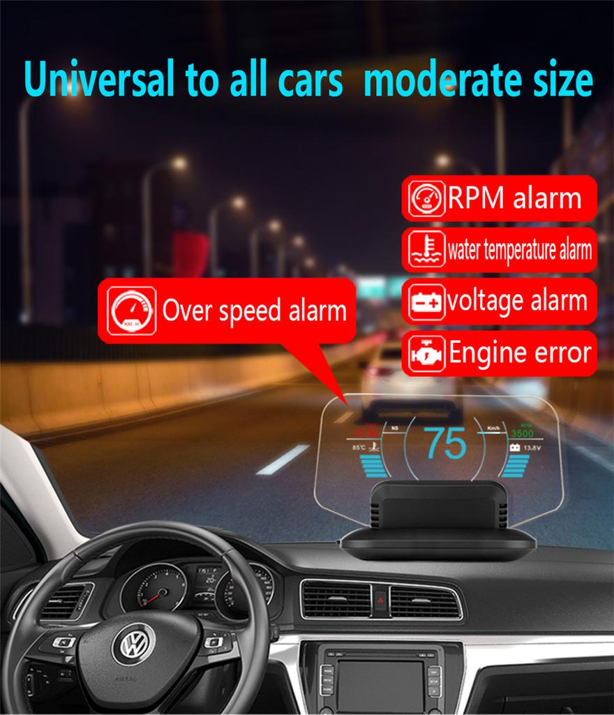 OBD2 GPS HUD Спидометр с Навигацией