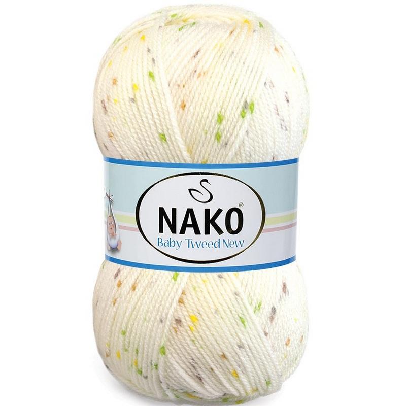 Трикотажная пряжа Nako Baby Tweed New Premium, 4 шара, 230 метров (100гр)-Мяч для ручного вязания - Разноцветный - Хобби - Акриловый жилет премиум-класса - Шарф - Шапочка - Пинетки - Сделай сам