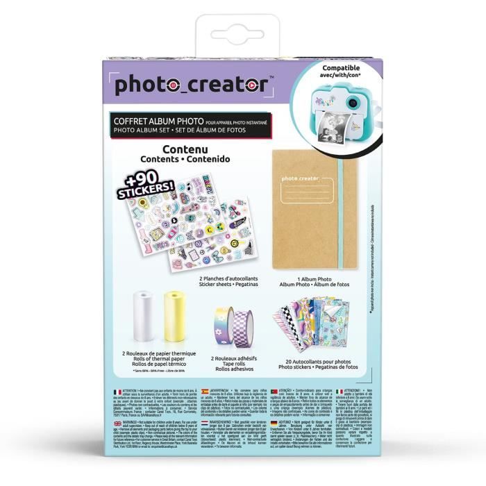 PHOTO CREATOR - Coffret Album Photo pour appareil photo à impression instantanée - Compatible Photo Creator - CLK 007 - Canal Toys