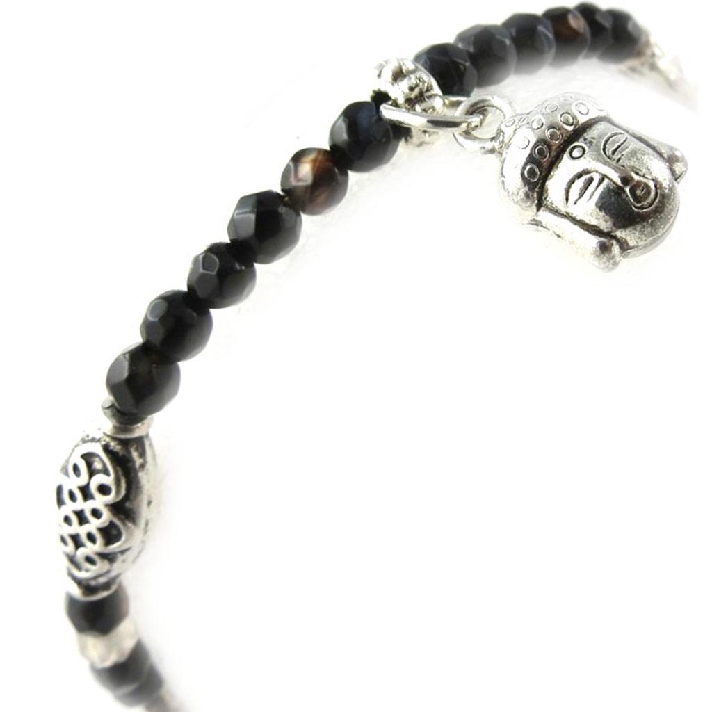 Les Trésors De Lily [K7287] - Brown Agate 'Mineralia' Bracelet