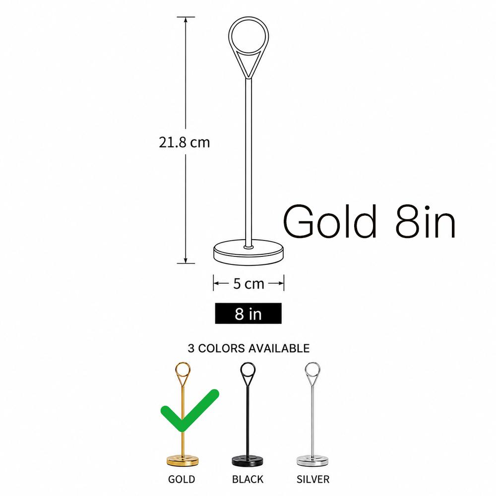 Creative Wedding Metal Holder Vertical Desktop Note Holder Graduation Ceremony Conference Restaurant Hotel License Plate Holder