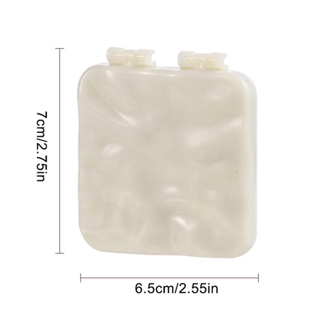 Foldable Plating Makeup Mirror Mini Square Vanity Mirror Portable Hand Mirror Double-sided Compact Mirror Pocket Cosmetic Mirror